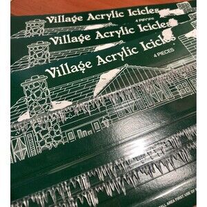 Dept 56 Christmas Village Acrylic Icicles 18" (11 Icicles)